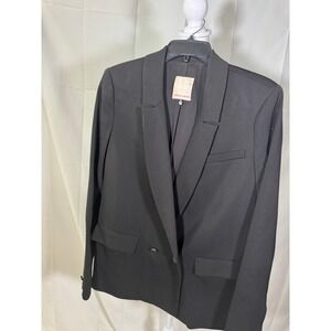 Rebecca Taylor Black Double Breasted Blazer Jacket‎ Size 12